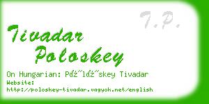 tivadar poloskey business card